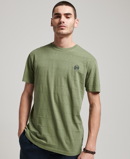 VINTAGE TEXTURE MEN'S GREEN T-SHIRT