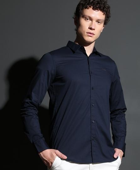 PREMIUM STRETCH L/S MEN'S BLUE SHIRT