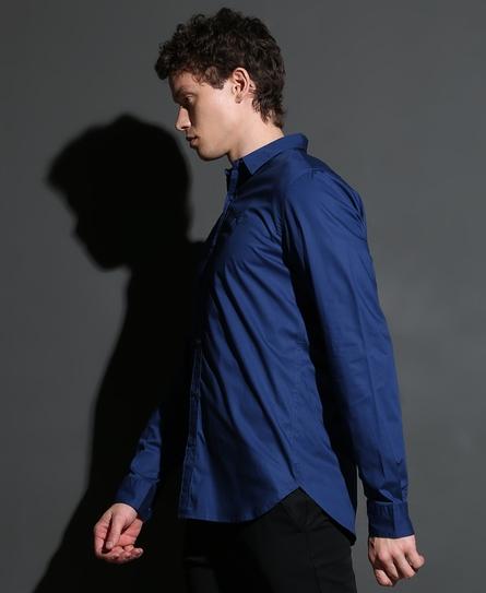 PREMIUM STRETCH L/S MEN'S BLUE SHIRT