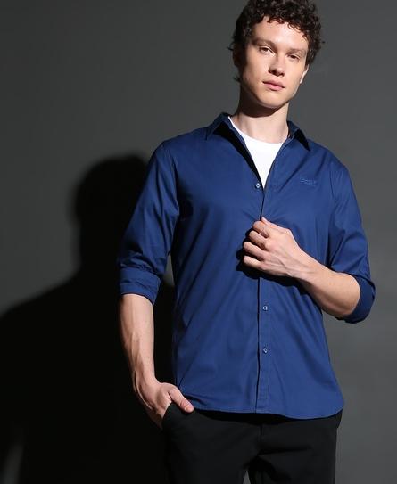 PREMIUM STRETCH L/S MEN'S BLUE SHIRT