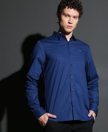 PREMIUM STRETCH L/S MEN'S BLUE SHIRT