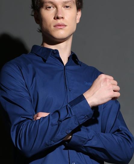 PREMIUM STRETCH L/S MEN'S BLUE SHIRT