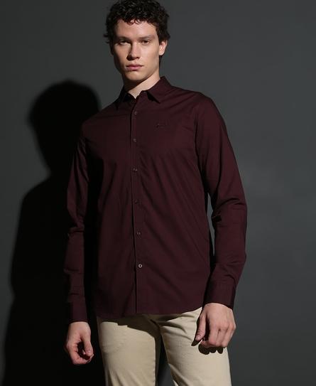 PREMIUM STRETCH L/S MEN'S BURGUNDY SHIRT