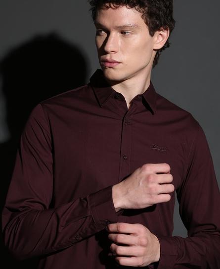 PREMIUM STRETCH L/S MEN'S BURGUNDY SHIRT